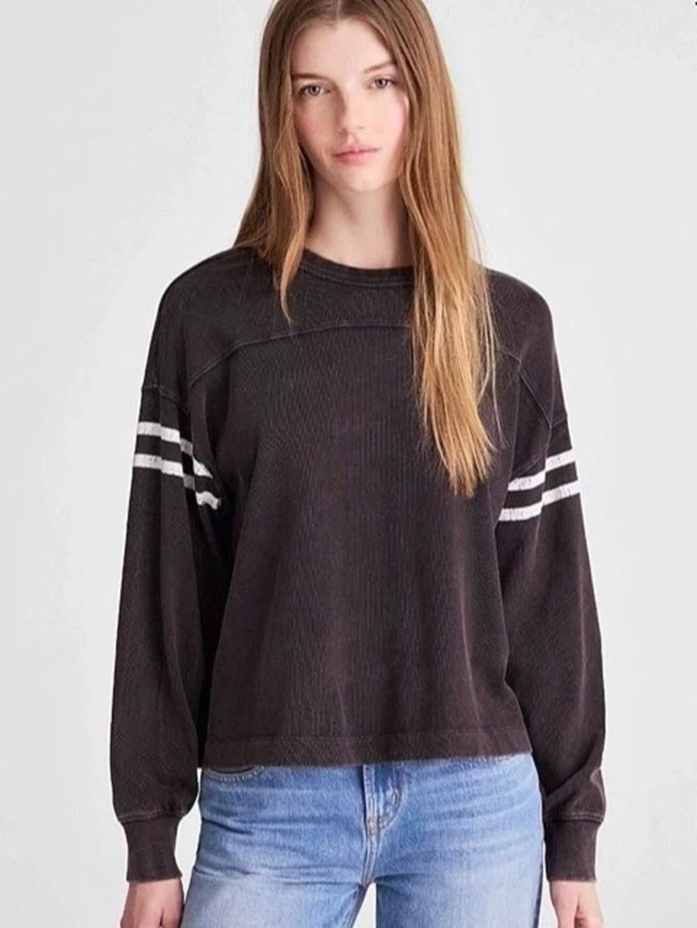 Madewell NWT The Relaxed Crewneck Long Sleeve Tee 90s Color Block Cotton Large